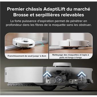Roborock Q Revo Curv – Robot Aspirateur Laveur Hybride Haut de Gamme